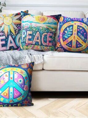 Set of 4 Colorful Pillow Cases